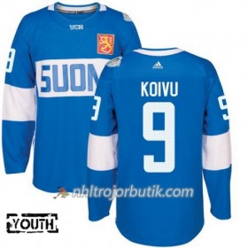 Finland Tröja Mikko Koivu 9 World Cup 2016 Barn Blå Premier